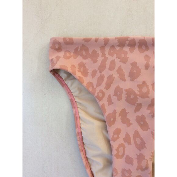 PilyQ Swim Bikini Bottom Animal Print High Leg Swimwear - Picture 2 of 7
